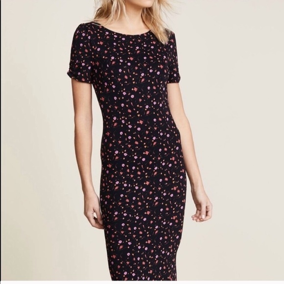 NWOT FREE PEOPLE floral puff sleeve midi dress - Picture 6 of 16